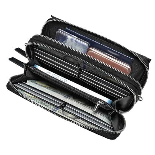 Image of Lanyani RFID Crossbody Wallet Wristlet Purse with Phone Pocket For Women Vegan Leather