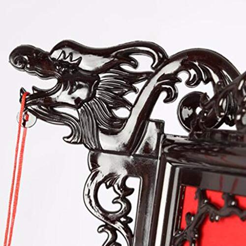 Image of 3NH Festival and Celebration Lantern Vintage Solid Wood Palace Lantern Table Lamp Balcony Hexagon Red Lantern Indoor Balcony Festival Holiday Decoration Lantern Festivals Decorations Lante