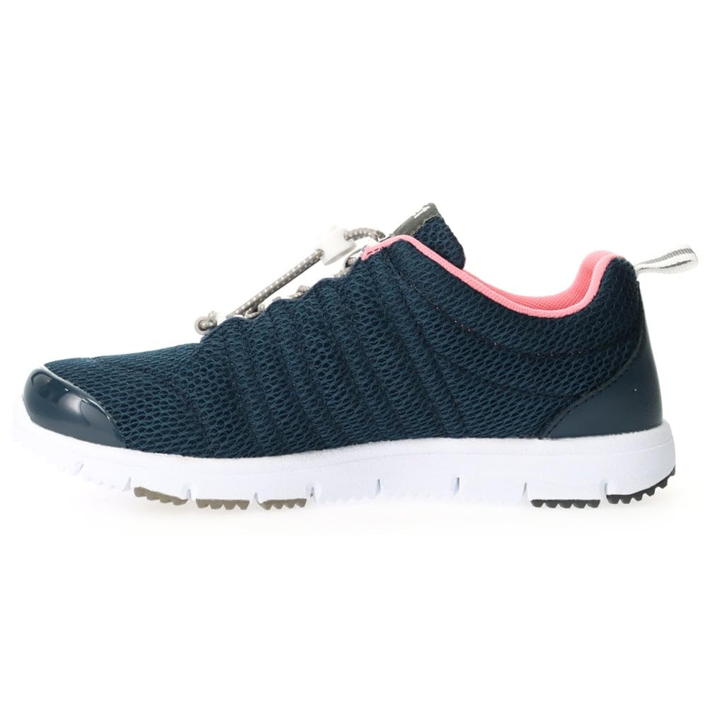 Propét Women's TravelWalker II Sneaker, Navy/Melon, 5 view 5