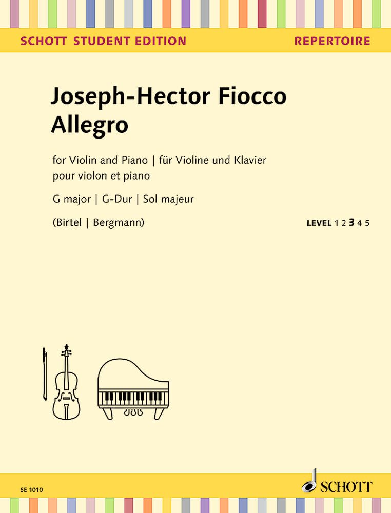 Allegro G major - Schott Student Edition - violin and piano - part and score - (SE 1010)