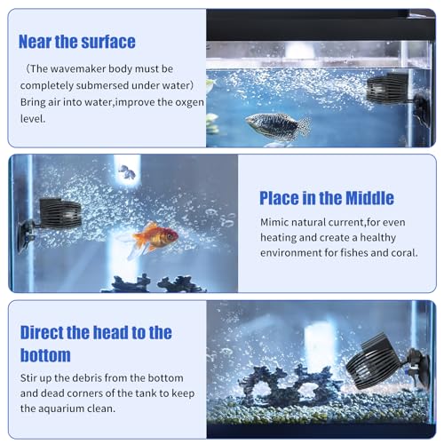 Aquaneat Circulation Pump, Aquarium Wave Maker, Fish Tank Powerhead Submersible Water Pump With Suction Cup thumb #2