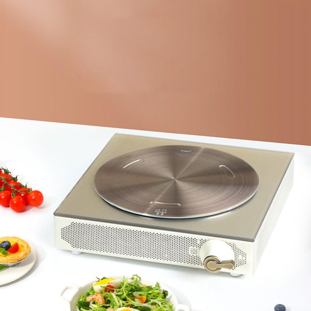 Mikikit Wärmeverteilerplatte für Induktionsherd, Edelstahl, Adapter, 30 cm, Küchenzubehör für Elektro- und Gasherde