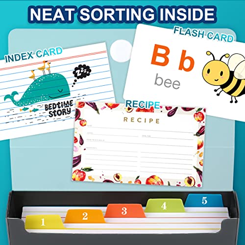 H4D H4D0113-BK 3X5 Index Card Case With 100 Heavyweight Ruled Index Cards And Dividers thumb #5