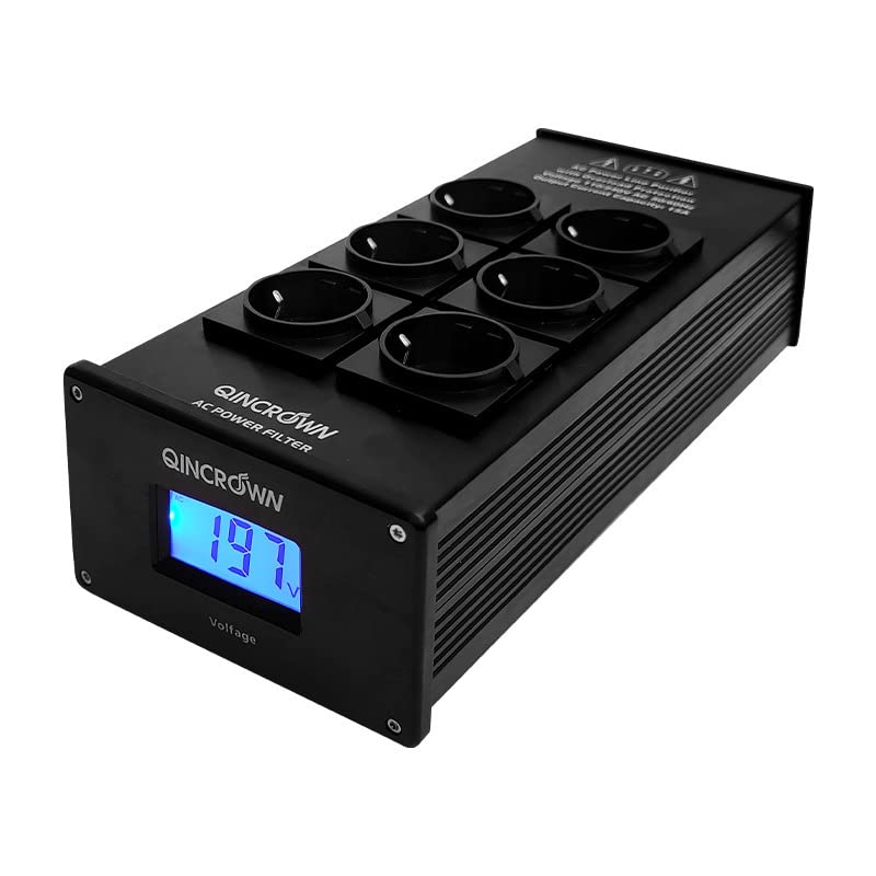 Filtro de Red Eléctrica HiFi Purificador y Regleta con Protección contra Sobretensiones EU 4600