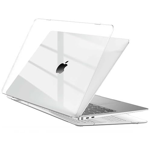 EooCoo Case Compatible with New MacBook Pro 13 inch M2 A2338 A2251 M1 A2289 A2159 A1989 A1706 A1708 2024 2023 2022-2017 with Touch Bar,Plastic Hard Shell Case Cover,Smooth Shiny Surface,Crystal Clear