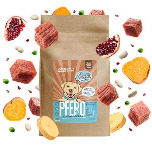 Sollis Trockenfutter für Hunde | Hypoallergen | Pferd | Allergiker geeignet | Getreidefrei & Zuckerfrei | Besonders verträglich | 2kg