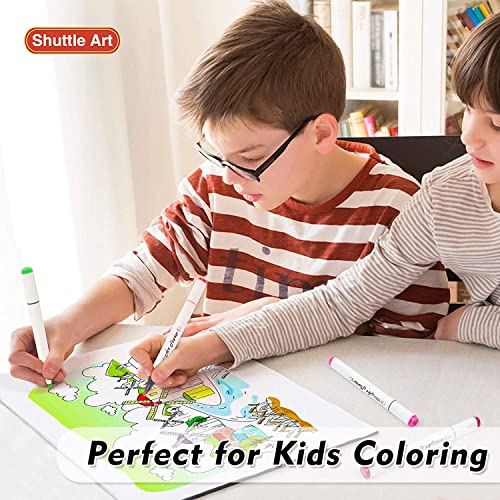Shuttle Art SAAAAMK-50 51 Colors Dual Tip Alcohol Based Art Markers, 50 Colors Plus 1 Blender Permanent Marker Pens Highlighters With Case Perfect For Illustration Adult Coloring Sketching And Card Making… thumb #5