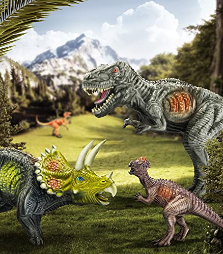 Geyiie Dinosaur Figures Toys，9" To2.3 Realistic Dinosaur Toys Set Pack Of 30 Animal Dinosaur Birthday Party Favors T-Rex, Triceratops, Velociraptor For Boys And Girls Dino Fans #TOP5