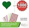 Royal Green 3/4 inch Love Hearts Sticker Envelope Seals for Party Favors, Arts and Crafts Embellishments for Parties in Green 19mm (1.9cm) - 1000 Pack #2