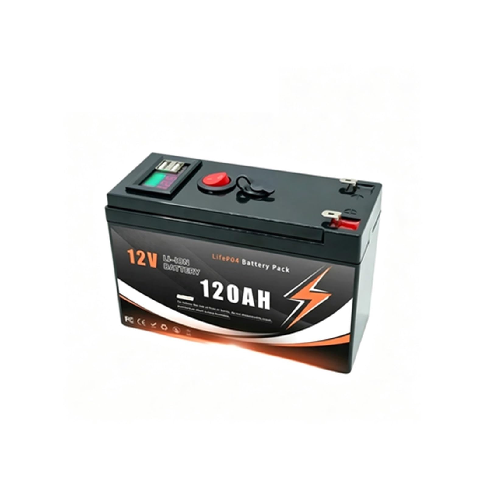 Batteria A Ciclo Profondo 12V 200Ah Litio LiFePO4 4000+ Cicli Ricaricabile | For l'illuminazione di piccoli UPS di energia solare/eolica(150Ah charger)