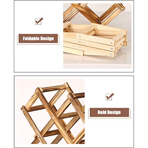 Soporte de vino apilable de madera para 10 botellas miniatura 5