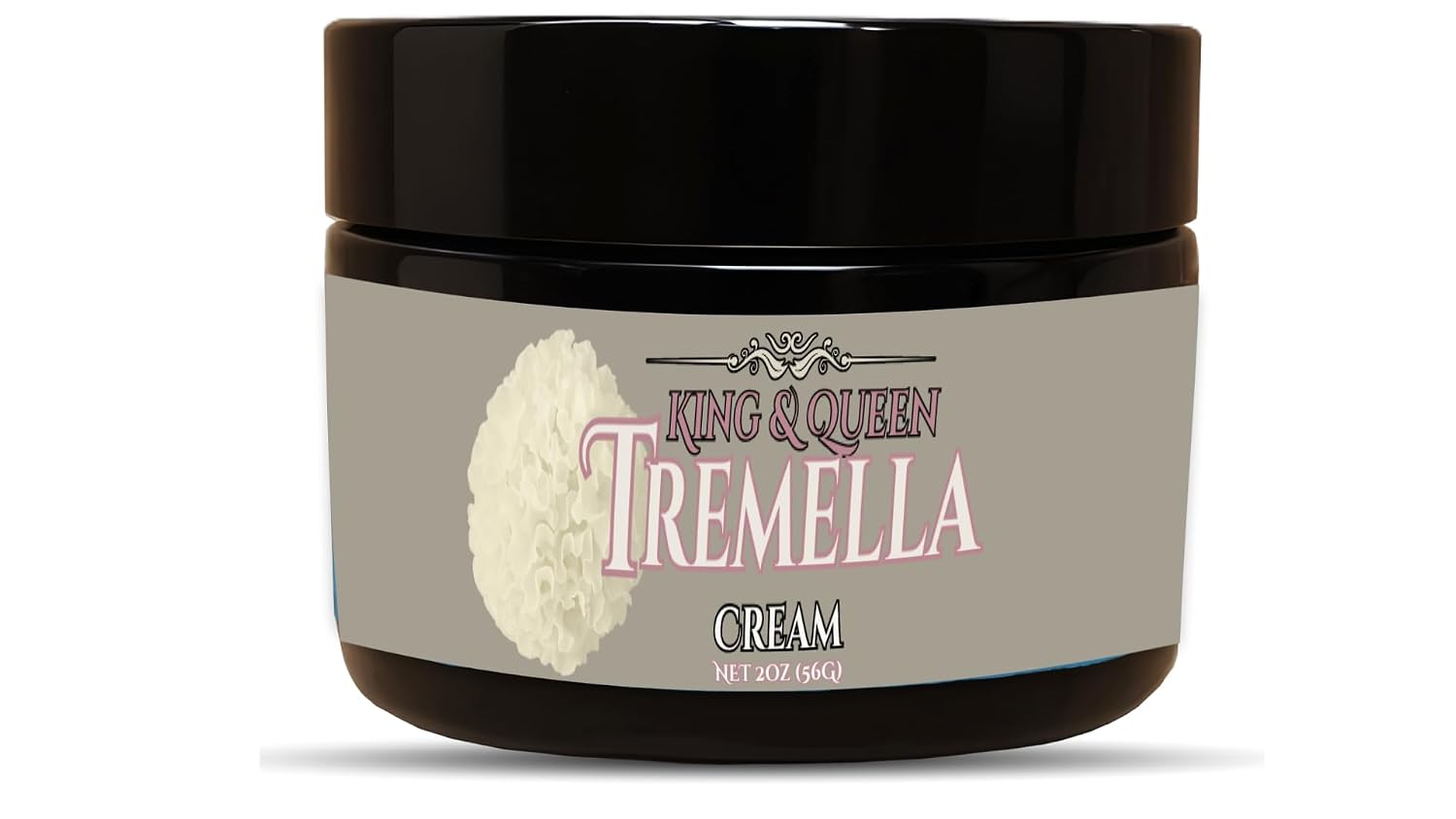 Tremella Cream – Snow Mushroom Skin Hydration & Balance Support | Botanical Mushroom Cream 2 oz – King & Queen Wellness