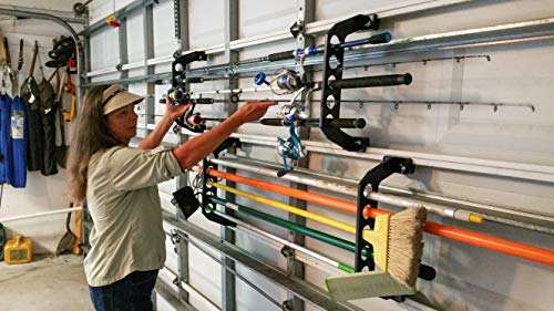 Cobra Storage Garage Door Fishing Rod Holder Rack - 21" (21 Inch (4 Panel Garage Doors)) #TOP7