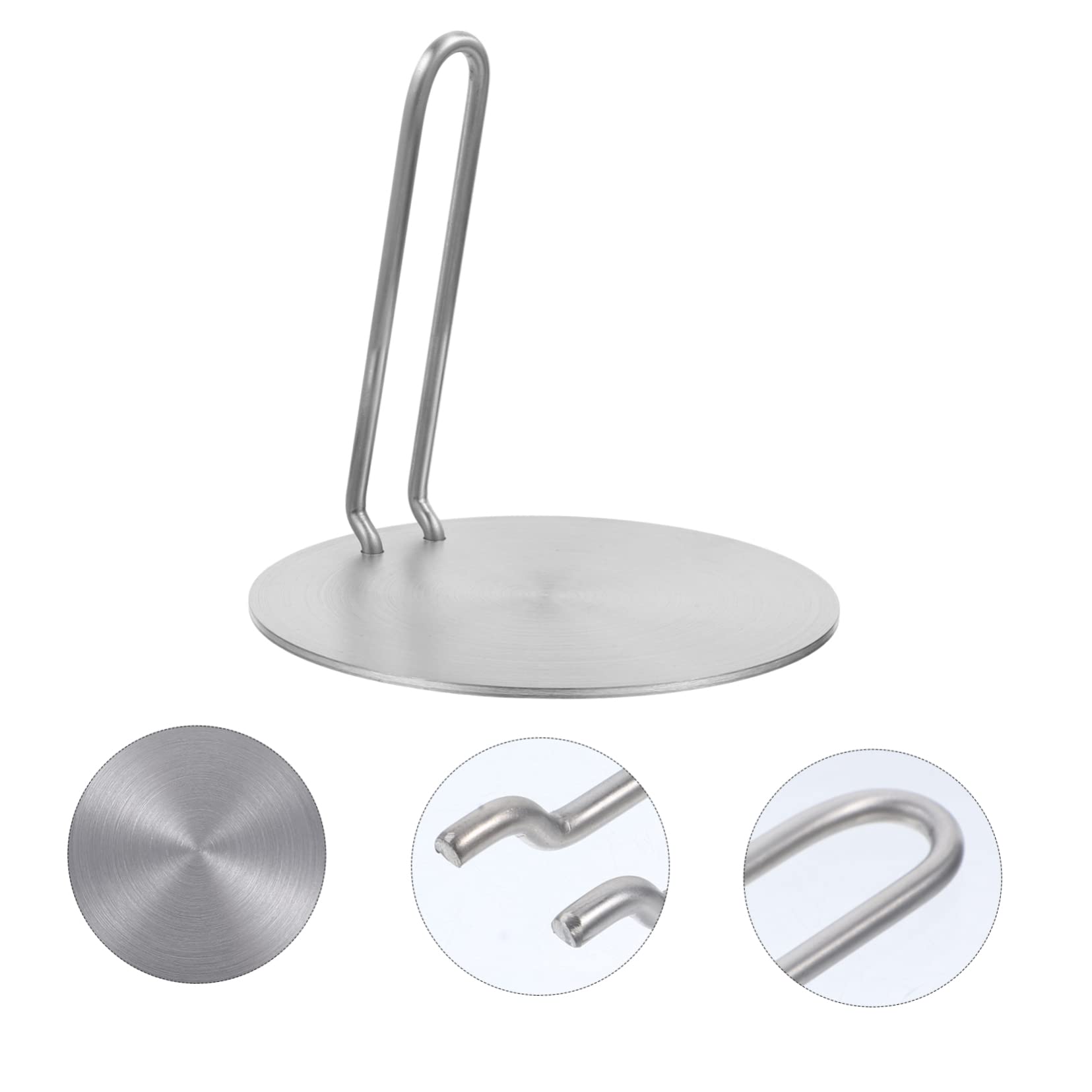 GLEAVI Difusor de Calor para Placa de Cocina con Mango Desmontable Mejora Calidad y Cocción Prolongada de Acero Inoxidable Apto para Estufa Eléctrica Gas