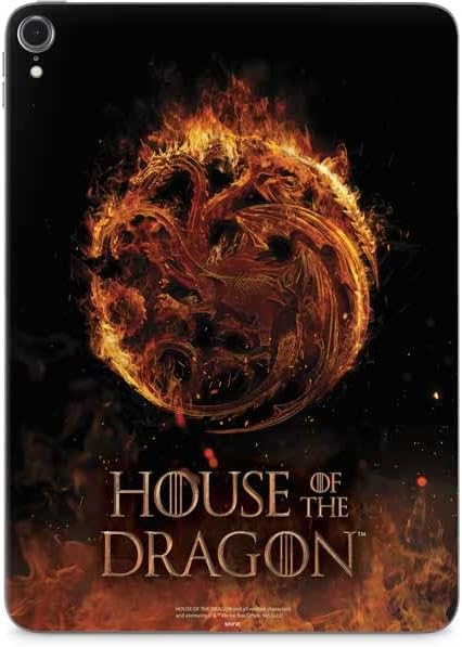 Skinit Decal Tablet skin compatible with iPad Pro 12.9in (2020) - Officially Licensed HBO House of The Dragon Flaming Tararyen Sigil Design