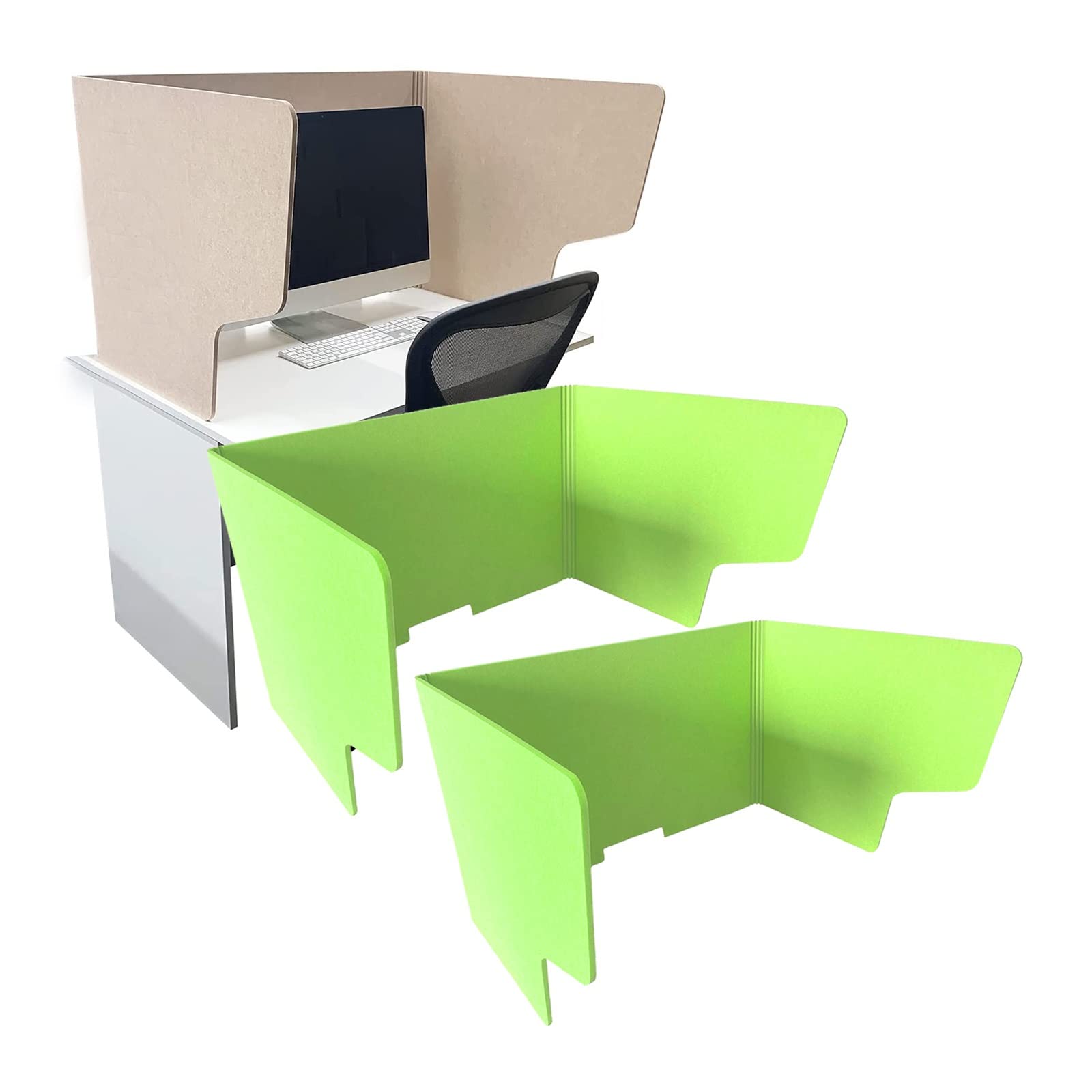 HJYCLFAZU Acoustic Desk Divider 60/80/100 cm Freestanding Soundproof Partition Walls Reduce Noise & Visual Distractions 2Piece Screen for Classroom Students