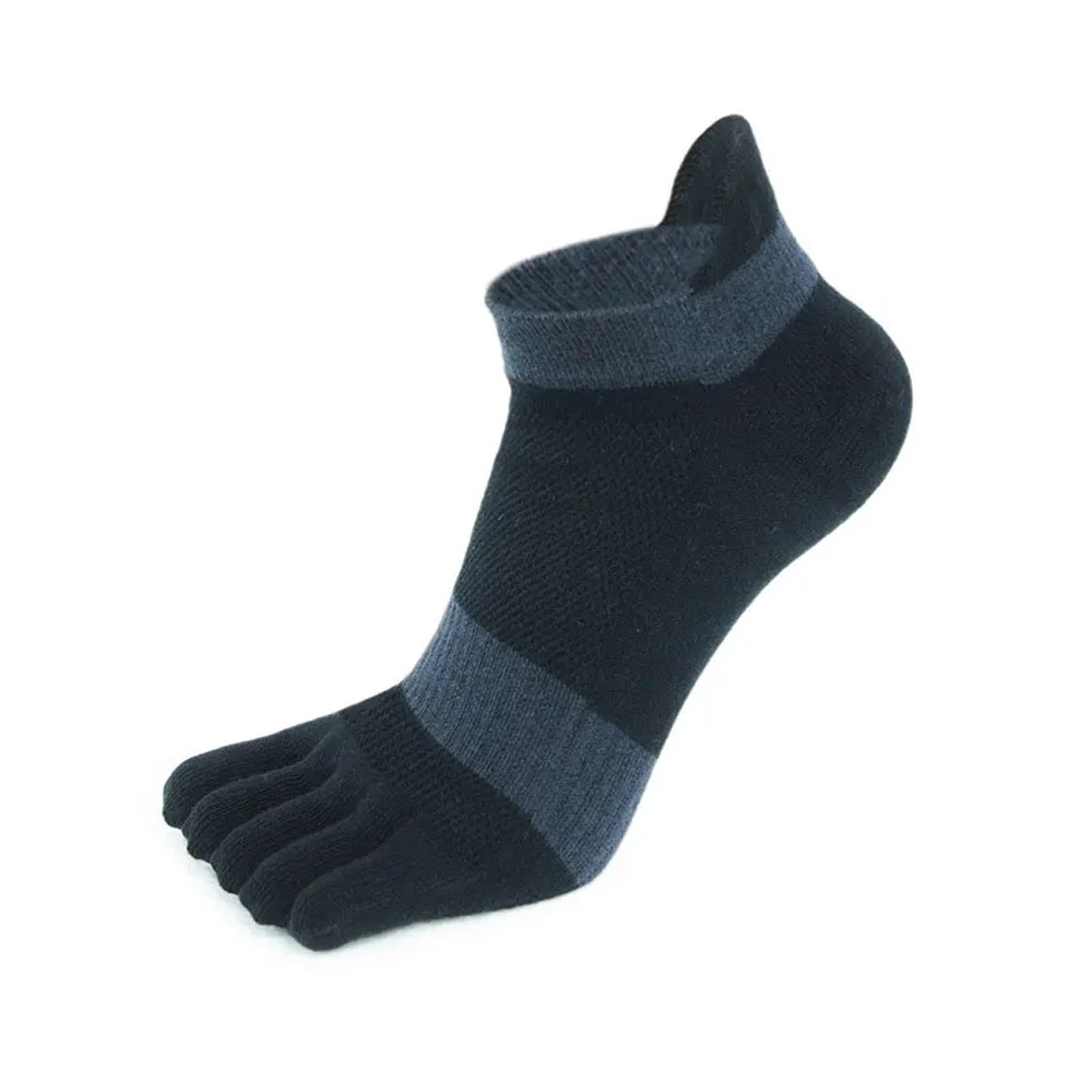 6 Paia/Set Calzini A Cinque Dita Calzini Spessi Corti A Cinque Dita da Uomo Calzini in Cotone Comodi Calzini Traspiranti con Tallone per Uso Esterno(6 Pairs-5,L)