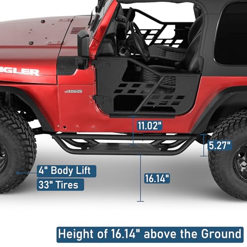 Estribos laterales fuertes para Jeep Wrangler TJ 1997-2006 miniatura 2