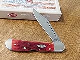 CASE XX 31954 Dark Red Jigged Bone CV Single Blade Mini Copperlock