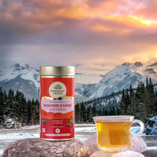 Image of Organic India Kashmiri Kahwa with Saffron 100 gm Tin (Pack of 3)