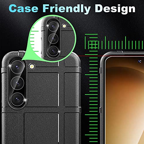 Lywhl For Samsung Galaxy S23 Screen Protector, 3 Pack Tempered Glass 9H Hardness Case Friendly Hd Clear Film + 3 Pack Camera Lens Glass Protector For Galaxy S23 [Compatible Fingerprint] #TOP3