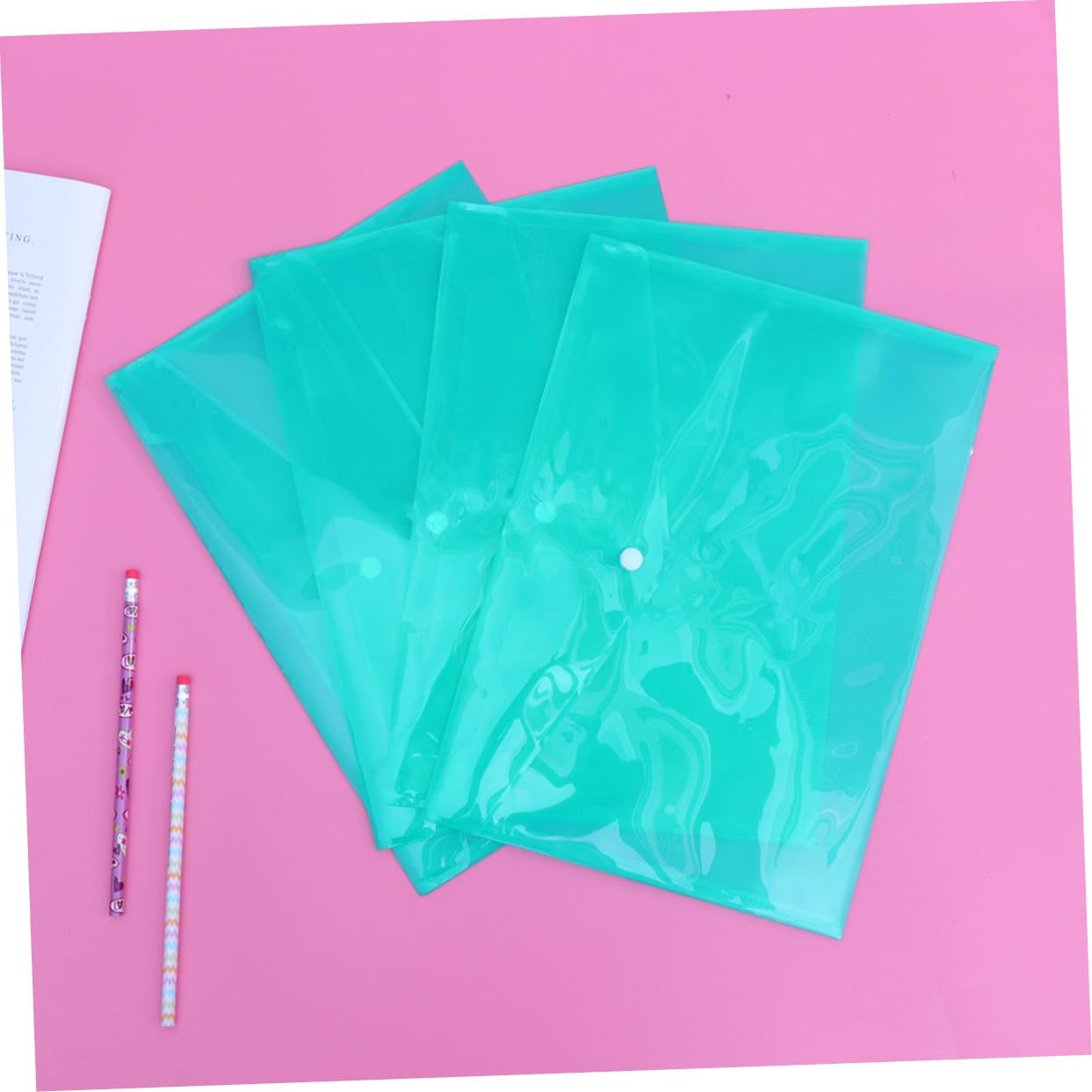 12pezzi Cartellina Portadocumenti in Plastica Pp Bottone Borsa Porta Documenti Organizer Per Casa Ufficio Scuola