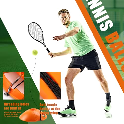LPZMPZ Tennis Trainer Tennis Alleine Spielen Trainer Baseboard Set mit 3 Rebound Ball, Tennis Übungsgerät, Autodidaktische Tennis-Trainer Set, für Spieler Anfänger