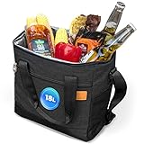 Kühltasche 18L Cool Fellow | Kühltasche klein | Lunch Bag für kalte & warme Speisen | perfekte Kühltasche für unterwegs als Picknicktasche (18 Liter, Oxford Schwarz)