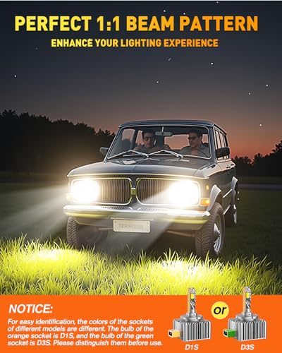 Image of Termitor D3S Light Bulbs, 70,000LM Brightness Output, 6500K Pure Cool White, IP68 Waterproof, 1:1 OEM Fit 66340 42403 42302 HID Fog Light Bulbs, 3-Minute Setup, 10-Year Lifespan, Pack of 2