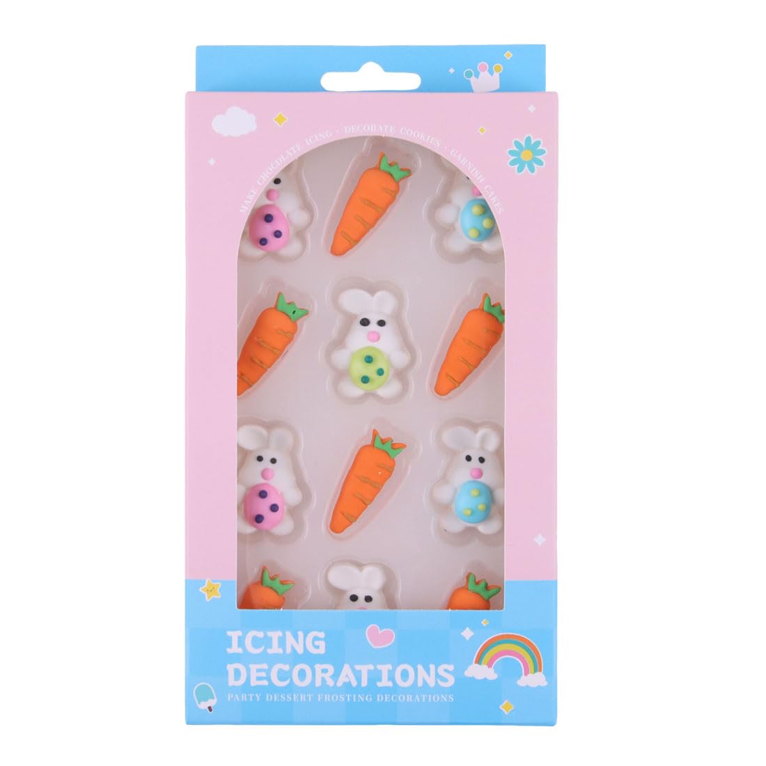 Eastron Edible Easter Bunny Carrot Sprinkles for Cakes Decorating Cupcakes Toppers for Baking, Birthday, Ice Cream, Cookies, Cake Decorations