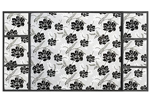 Image of Stylista Refridgerator top Cover Suitable for Samsung RR21C2F25HT /HL, 189 Liter Fridge, Dimension (WXD) 71x109 CM, IndianFloral Pattern Grey