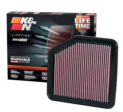 K&N High-Flow Original Lifetime Engine Air Filter: Increase Power: Premium, Washable: Compatible with 2005-2015 Lexus/Toyota: GS350, GS430, IS220, IS250, IS300, IS350, Crown, Rav4, 33-2345