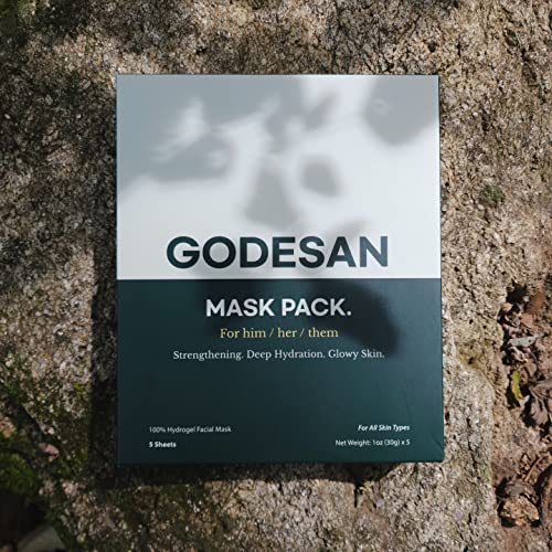 Godesan Hydrogel Face Mask Pack 5Pcs - Rich Collagen, Deep Moisture, Tea Tree, All Skin Type, Hyaluronic #TOP7