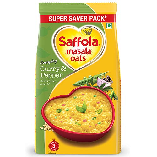 Image of Saffola Masala Oats, Veggie Twist, 1 Kg + Saffola Masala Oats, Curry & Pepper, 500G