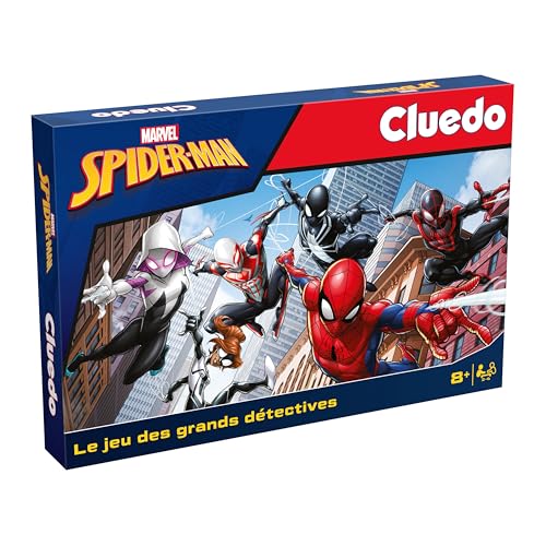 Winning Moves Cluedo Spiderman - Jeu de société - Jeu de Plateau - Jeux Spiderman a partir de 8 Ans - 2 à 6 Joueurs - Version française
