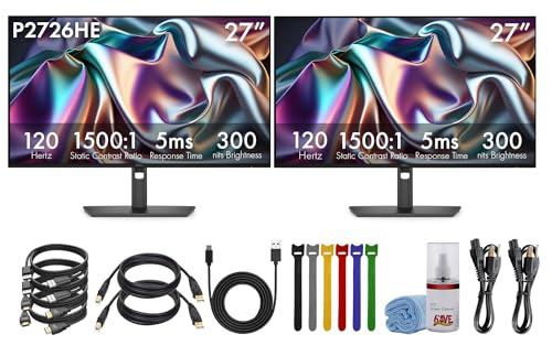 Image of Dell Pro P2726HE 27 inch FHD 1920 x 1080 at 120Hz IPS Business Monitors Bundle