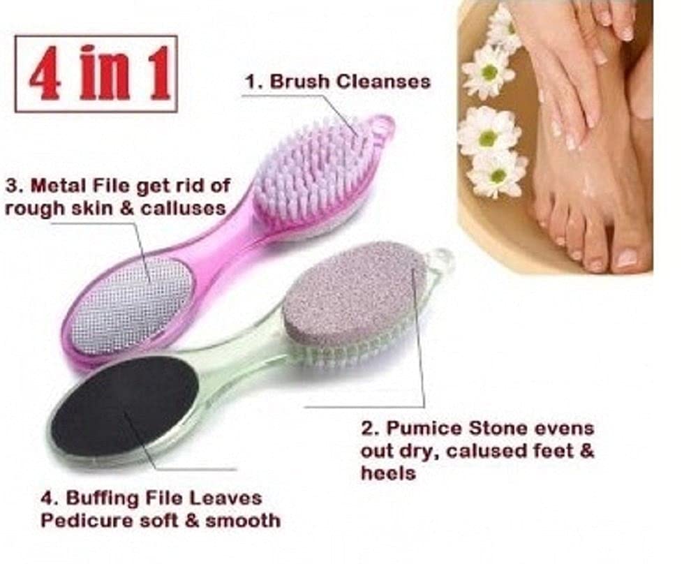Top Select 4-in-1 Foot File and Pedicure Brush: Revitalize Your Feet and Enhance Your Pedicure Experience with a Comprehensive Foot Care Tool for Smooth, Healthy, and Beautiful Feet 3