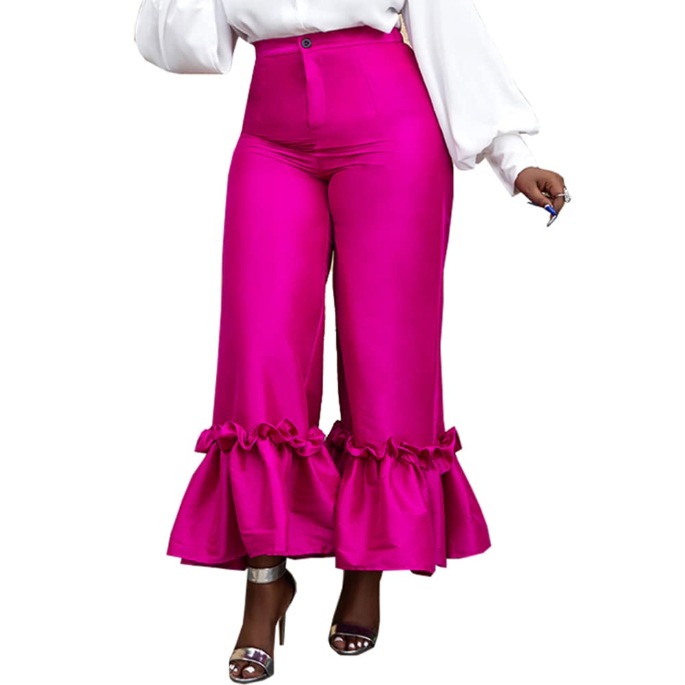 ONTINVA Womens High Waist Flare Pants Wide Leg Bell Bottoms with Zipper
