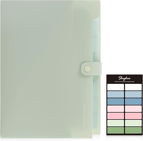 Miniatura 44 de SKYDUE - Organizador de carpetas de acordeón de 8 bolsillos, carpetas expandibles, organizador de documentos portátil, tamaño carta/A4, cierre a