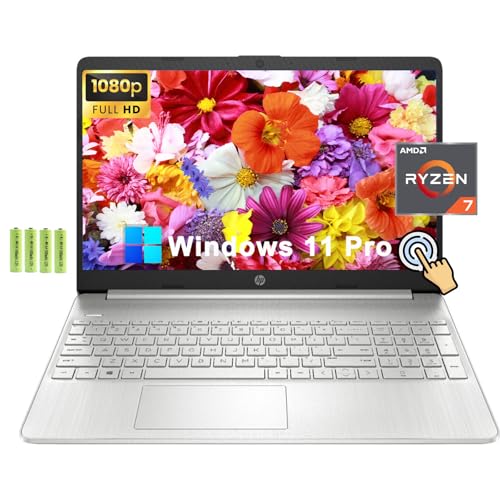Image of HP 15 15.6 FHD Touchscreen Business Laptop Computer, AMD Ryzen 7 4700U 8-Core, 32GB RAM 2TB PCIE SSD, AMD Radeon Graphics, Numeric Keypad, Wi-Fi5, SD Card Reader, Type-C, Windows 11 Pro, w /Battery