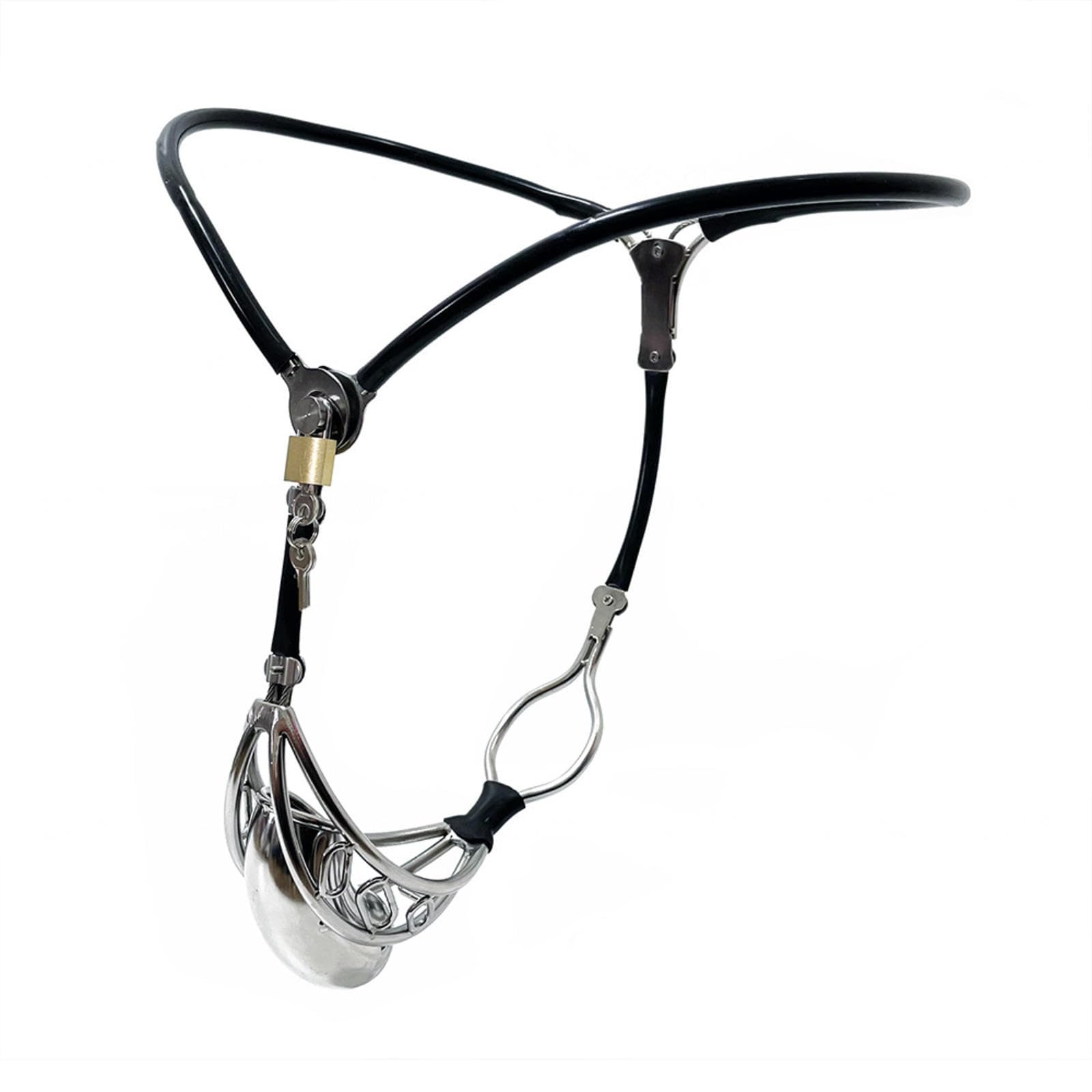 Ceinture De Chasteté Homme Metal Pour Acier Chastity Belt Men Métal Avec Serrure Cceintures Ceintures Inversée Pénis Sissy Male Man Cage À Pink,