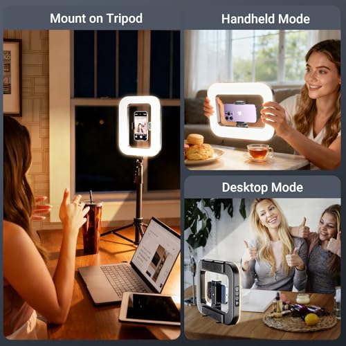 Support vidéo pour smartphone à lumière rechargeable et stabilisateur compact - 7