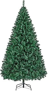 Yaheetech 7ft Artificial Christmas Tree Hinged Spruce Xmas Pine Tree with Foldable Stand Holiday Decorations Indoor/Outdoor