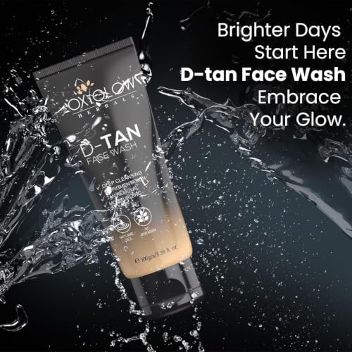 Image of OxyGlow Herbals D-Tan Face Wash 100g (Pack of 3) | Helps Removes Dirt | Brightening & Glowing Skin | Deep Cleansing | De-Pigmentation | Nourishes Skin | Skin Hydration | All Skin Type