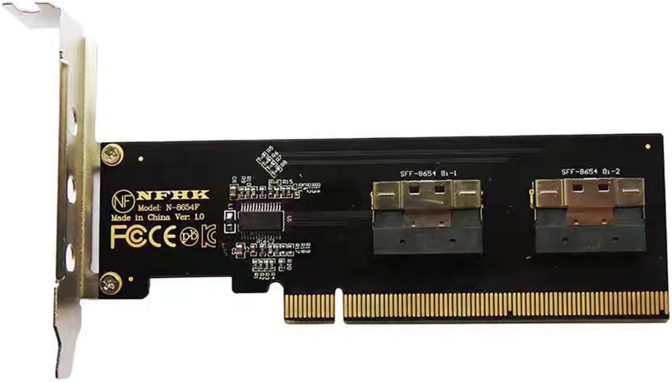 PCIE X16〜2/4ポートNVME拡張カードPCIESFF8654 4I 8Iデスクトップコンピューター用のグラフィックアダプタ