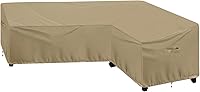 Vista 16 de OutdoorLines Funda modular impermeable para patio al aire libre, resistente a los rayos UV y al viento, fundas para muebles de patio en forma de L