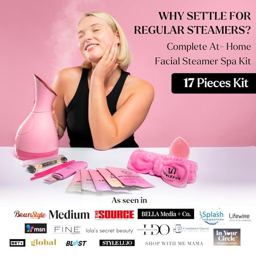 Facial Steamer Spa Kit with Complimentary 17 Skin Care Tools | Face Steamer for Facial Deep Cleaning with Towel Warmer & Humidifier Mode| Self Care Gifts for Women, Spa Gifts, Birthday Gifts for Women - Image 3