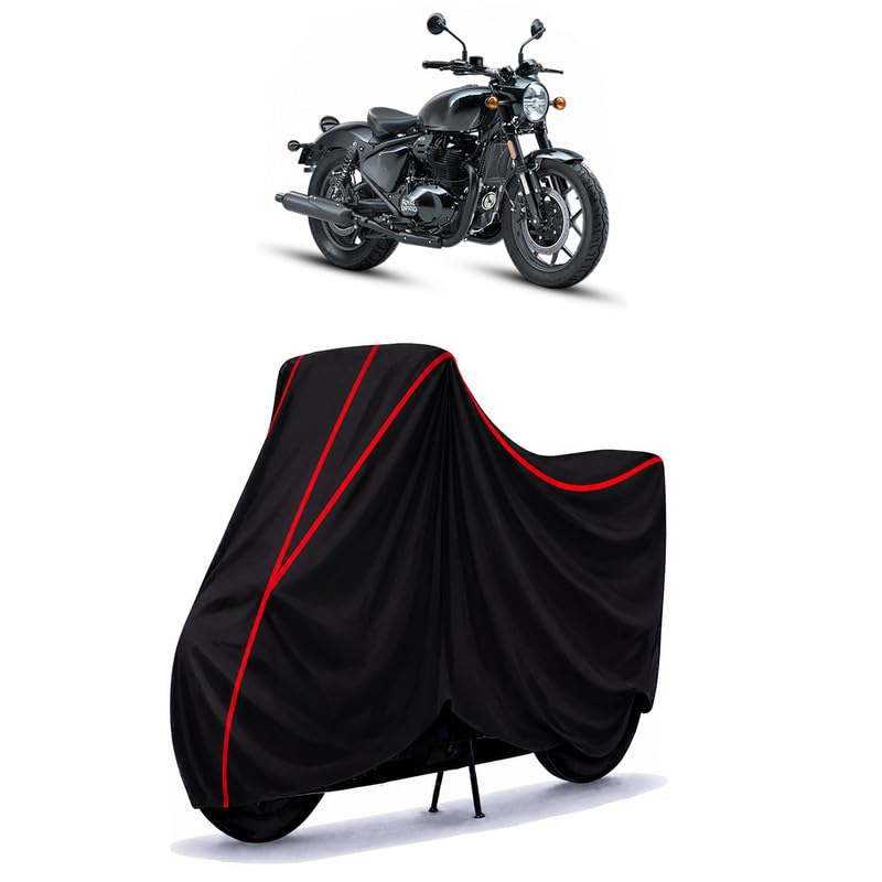 Image of Shotgun 350 Water Resistant Bike Cover for All Motorcycles & Rain | Heavy Duty Taffeta Fabric | UV Protection, Dustproof, Scratchproof | All Weather Two Wheeler Body Cover with Elastic Bottom