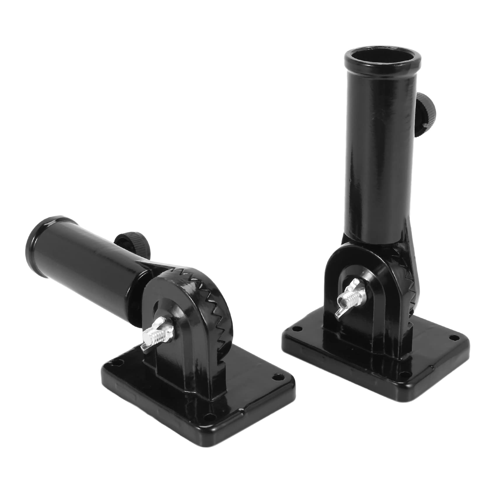 Hacbop Black 2 In 1 Multifunctional Adjustable Flagpole Duty Aluminum All Weather Flag Holder Wind Resistant(Black)