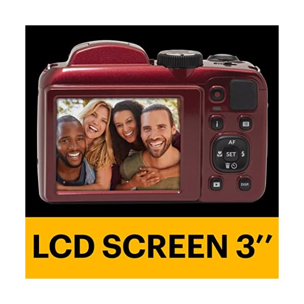 KODAK-PIXPRO-AZ255-RD-16MP-Digital-Camera-25X-Optical-Zoom-24mm-Wide-Angle-Lens-Optical-Image-Stabilization-1080P-Full-HD-Video-3-LCD-Vlogging-Camera-Red KODAK-PIXPRO-AZ255-RD-16MP-Digital-Camera-25X-Optical-Zoom-24mm-Wide-Angle-Lens-Optical-Image-Stabilization-1080P-Full-HD-Video-3-LCD-Vlogging-Camera-Red